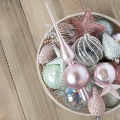 Pink Tree Topper | Matt | Glass | 27 Cm