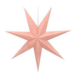Pink Velvet Paper Star Lantern 60 Cm