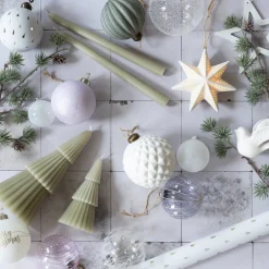 Porcelain Christmas Star With Warm White LED Light