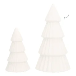 Porcelain Christmas Tree With LED | White | 20 Cm