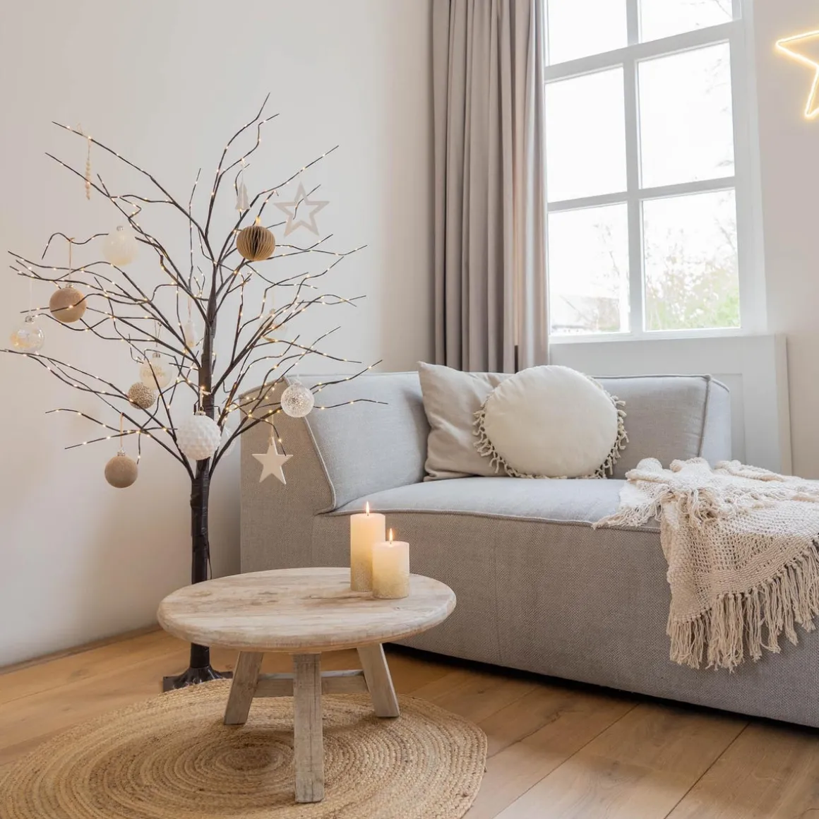 Pre-Lit Black Birch Tree | Warm White LED | Indoor & Outdoor Use | 150 Cm