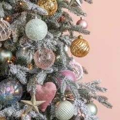 Pre-lit Snowy Christmas Tree Djill Pine 185cm