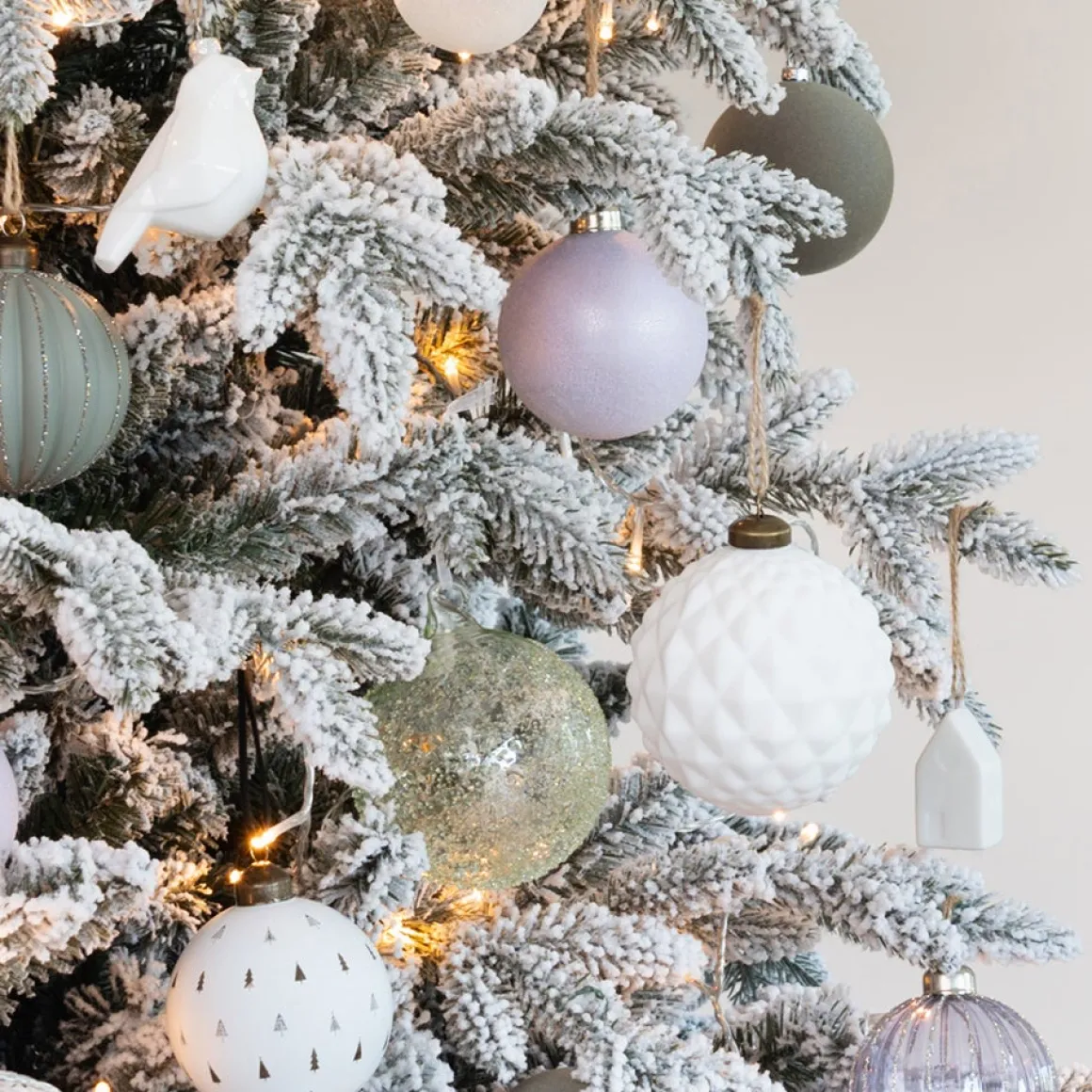 Pre-lit Snowy Christmas Tree Djill Pine 215cm