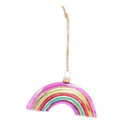 Rainbow Christmas Ornament | Glass | Multi | 12cm