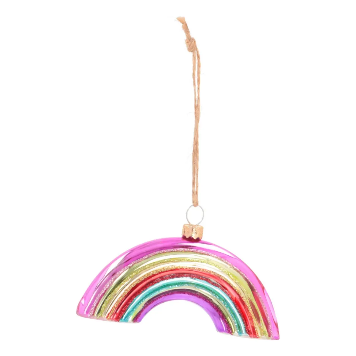 Rainbow Christmas Ornament | Glass | Multi | 12cm