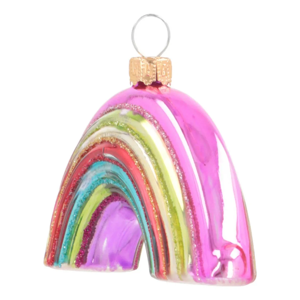 Rainbow Christmas Ornament | Glass | Multi | 12cm