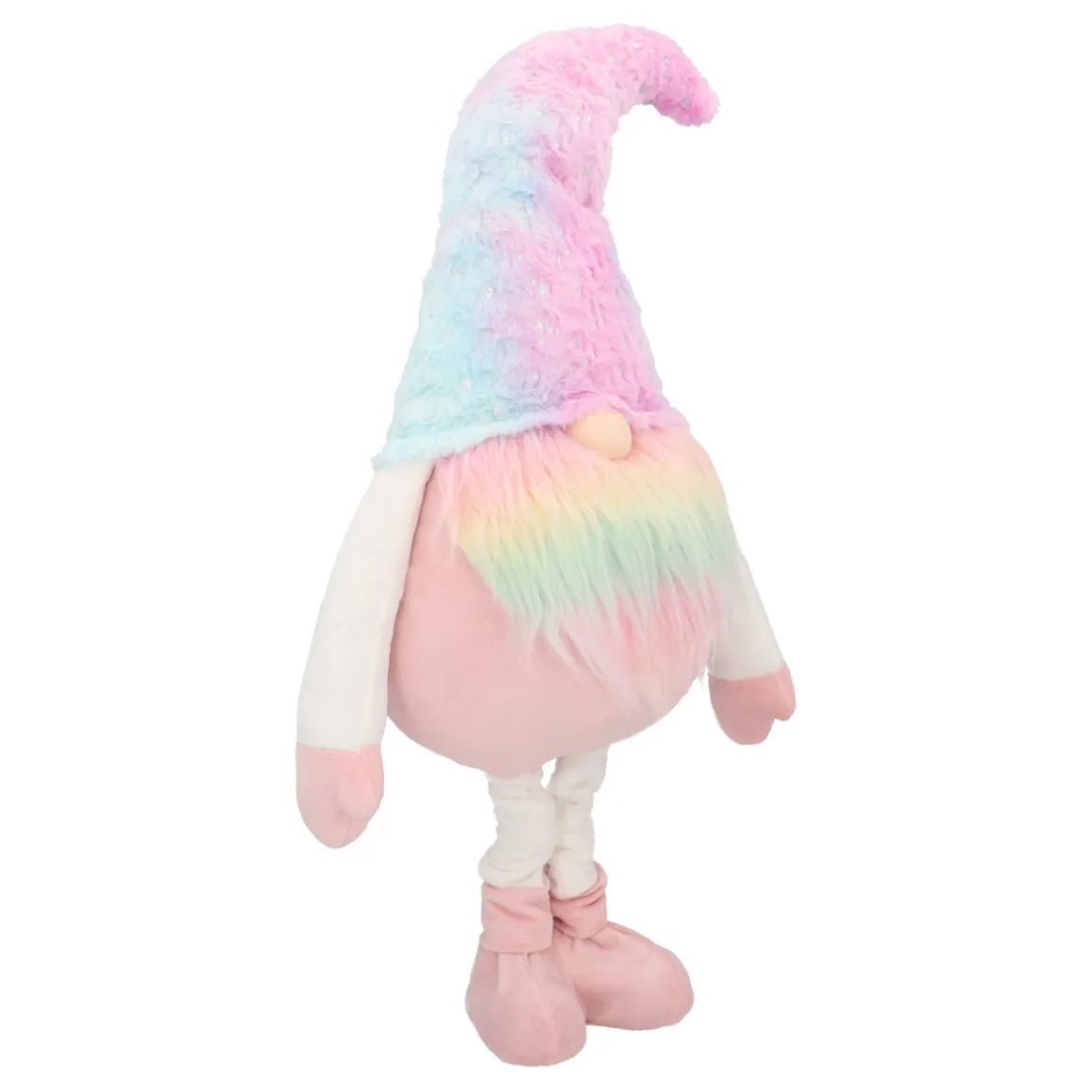 Rainbow Gnome With Hearts And Extendable Legs
