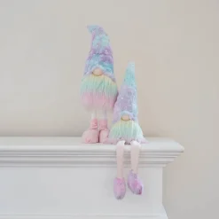 Rainbow-coloured Sitting Gnome | Fabric | 45cm