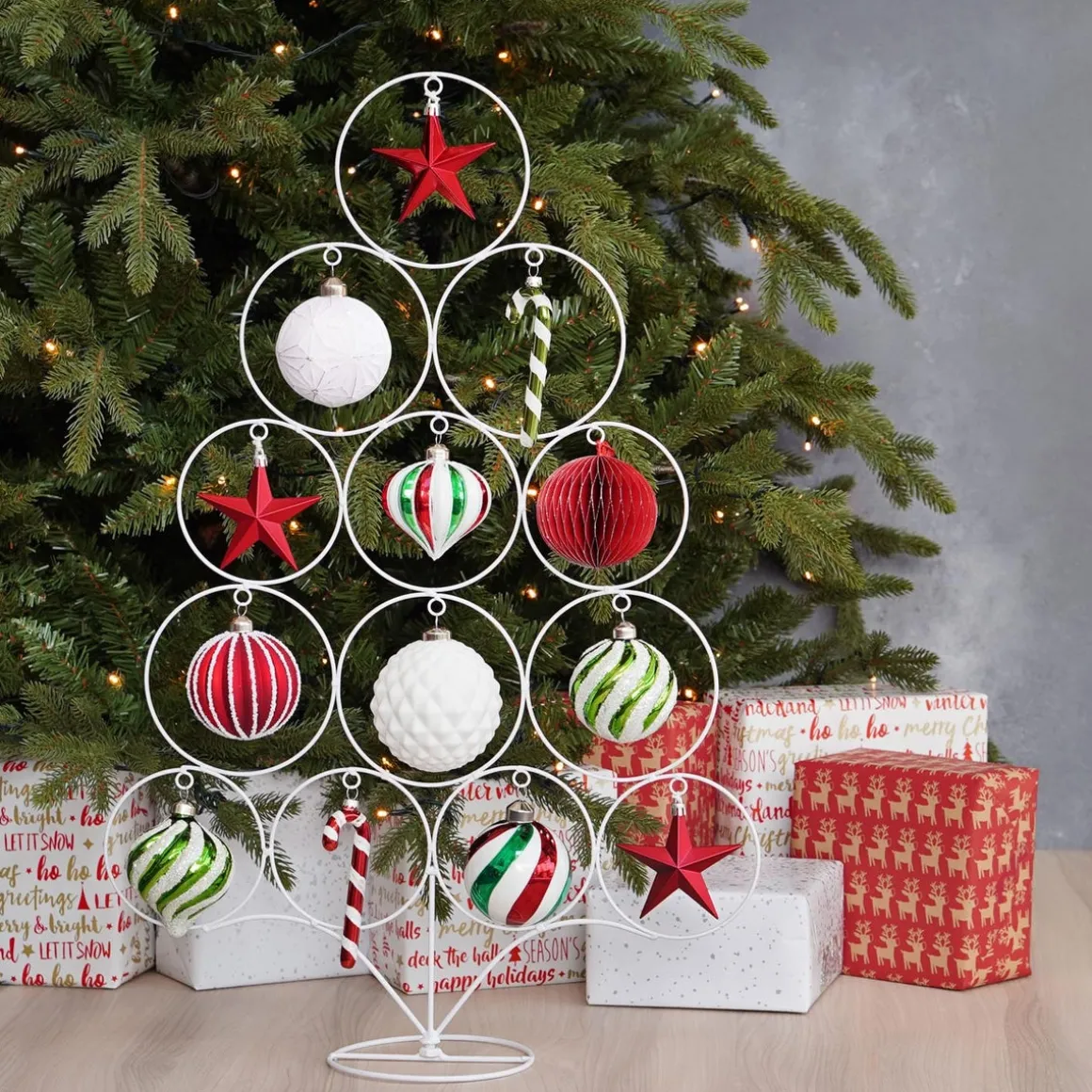 Red Paper Christmas Bauble 8 Cm