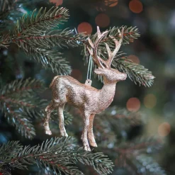 Reindeer Christmas Ornament | Champagne | 15 Cm