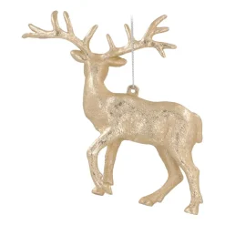 Reindeer Christmas Ornament | Champagne | 13 Cm