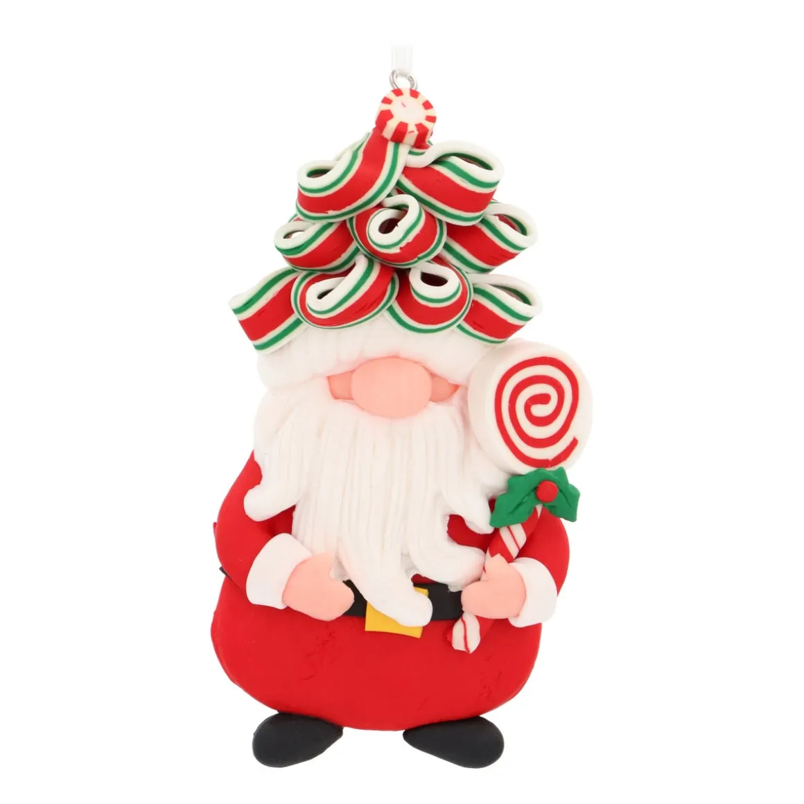 Santa Claus Ornament Trendy Hair And Lollipop