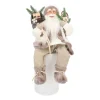 Seated Santa Claus | White-grey | 45cm /18in | Cloth