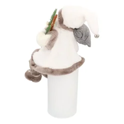 Seated Santa Claus | White-grey | 45cm /18in | Cloth