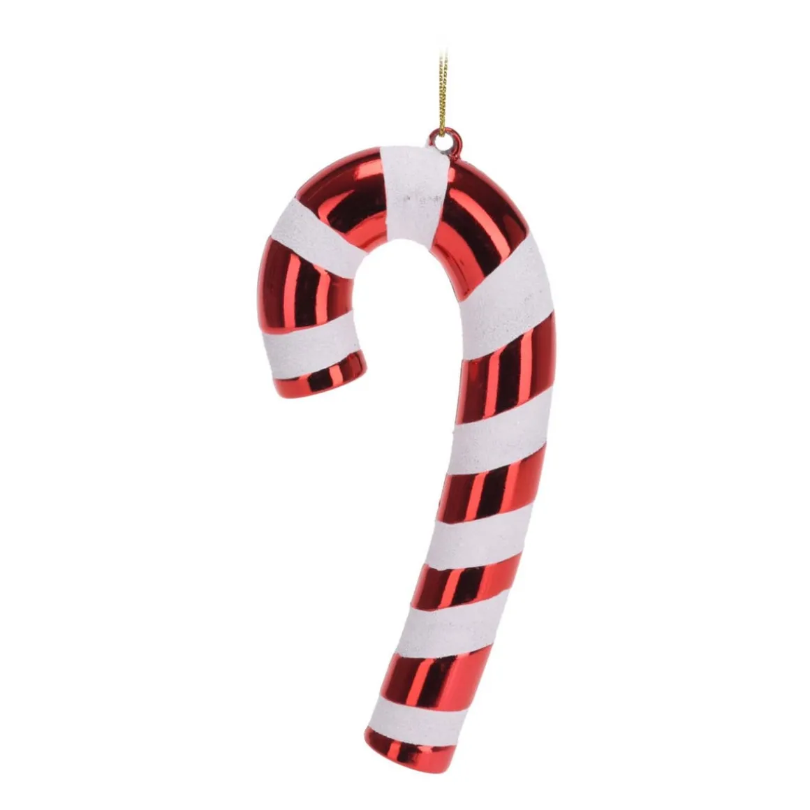 Set Of 4 Candy Cane Christmas Ornaments | 17cm (7") | Red