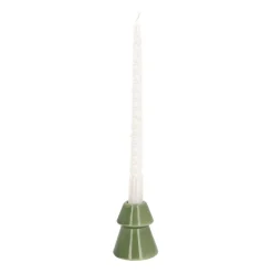 Set Of 4 Metallic White Twist Candles | 25 Cm