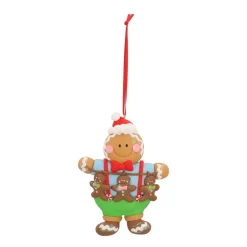 Shatterproof Christmas Ornament Gingerbread Man | Blue-green | 12 Cm