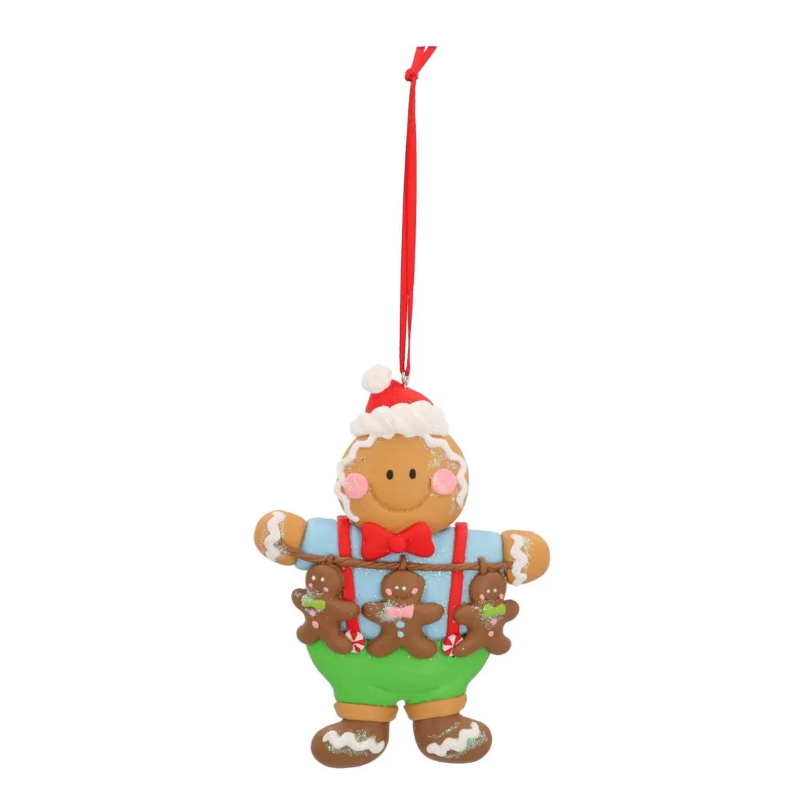 Shatterproof Christmas Ornament Gingerbread Man | Blue-green | 12 Cm