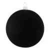 Shatterproof Velvet Black Bauble 8cm