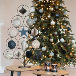 Shatterproof Velvet Black Bauble 8cm
