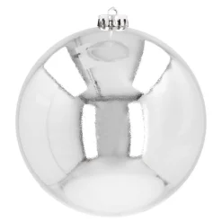 Shatterproof XL Christmas Bauble Silver 15 Cm