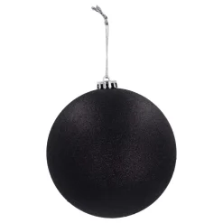 Shatterproof XL Christmas Bauble Black 15 Cm