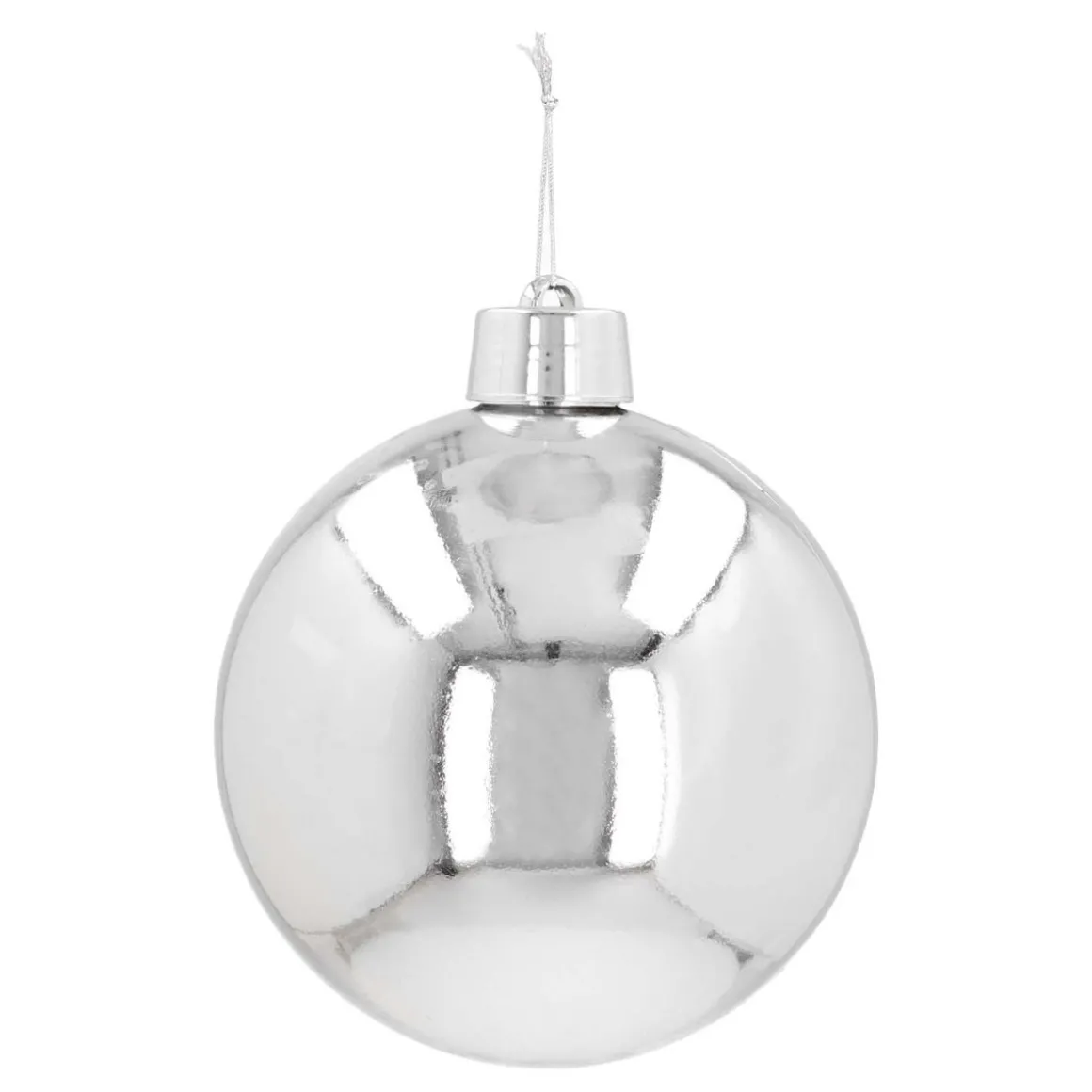Shatterproof XXL Christmas Bauble Silver 20 Cm