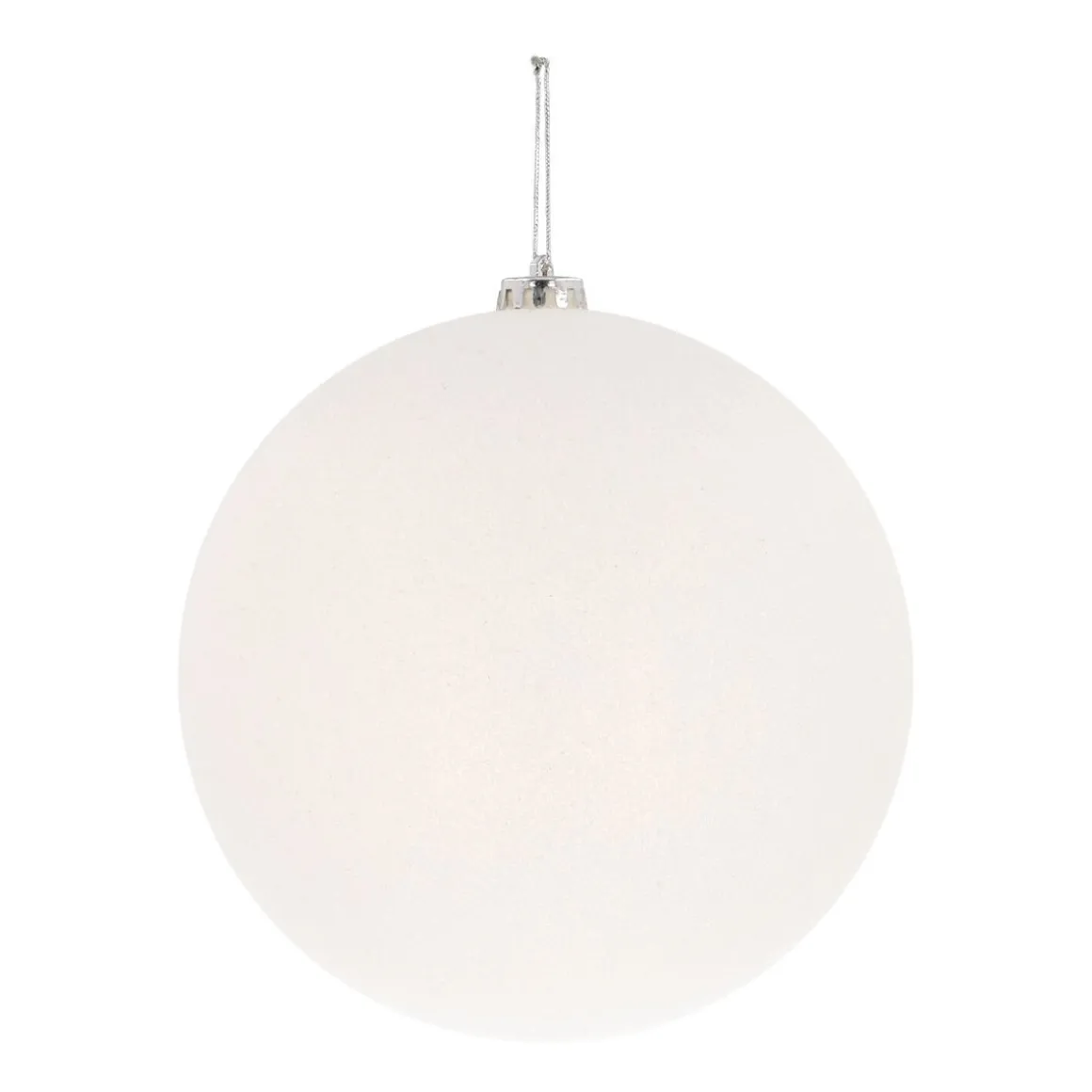 Shatterproof XXL Christmas Bauble 20cm White Glitter