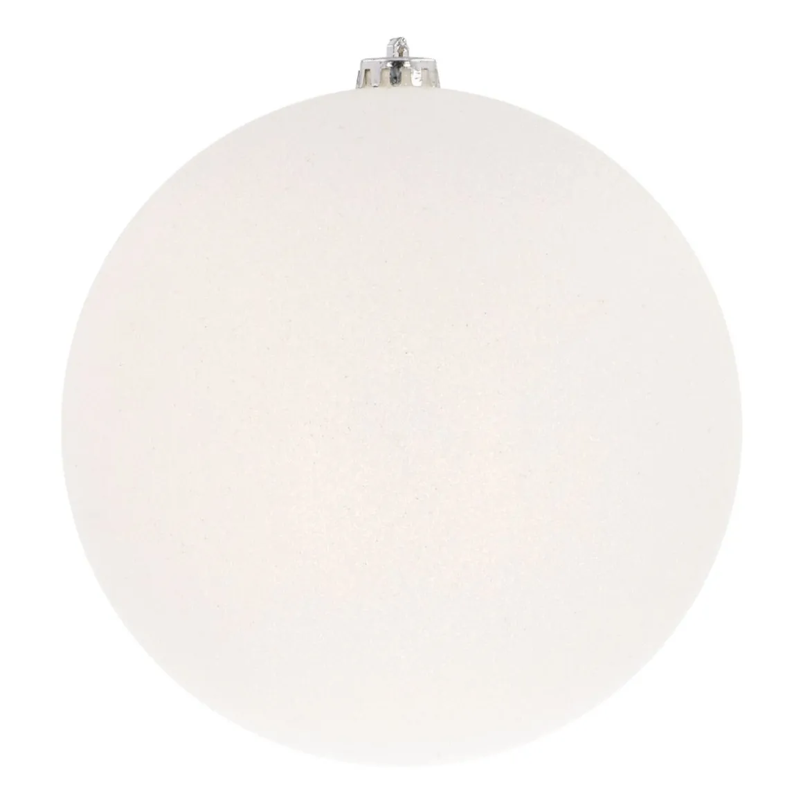 Shatterproof XXL Christmas Bauble 20cm White Glitter