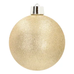 Shatterproof XXL Christmas Bauble Gold Glitters 20 Cm