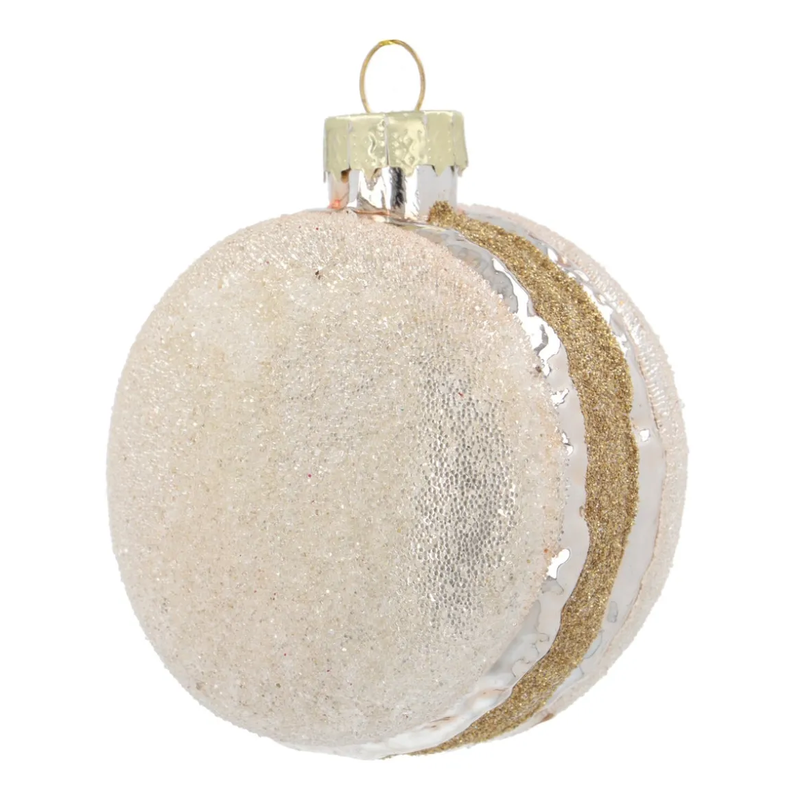 Silver Macaron Christmas Ornament