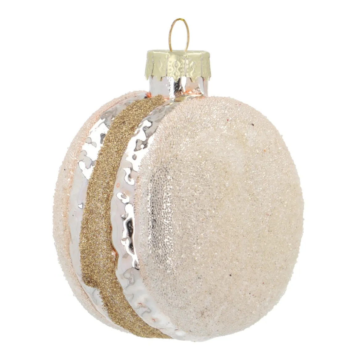 Silver Macaron Christmas Ornament