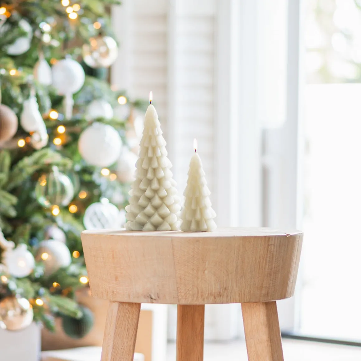 Small 3D Green Christmas Tree Candle