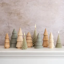 Small 3D Green Christmas Tree Candle