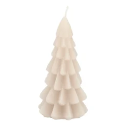Small 3D Taupe Christmas Tree Candle