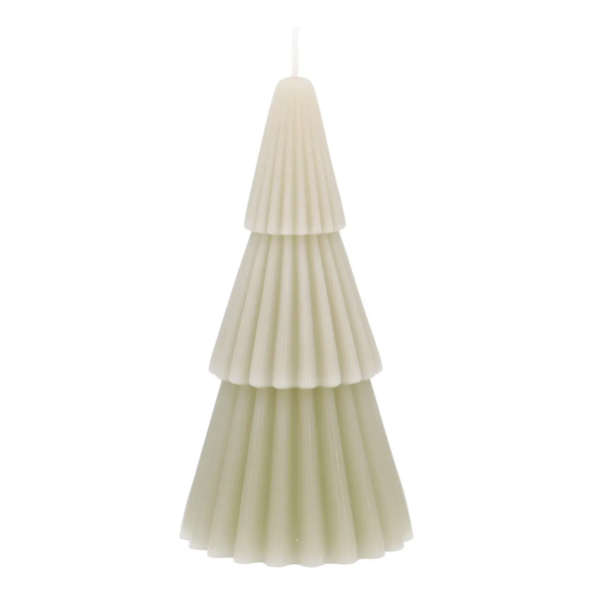 Small Layered Green Christmas Tree Candle