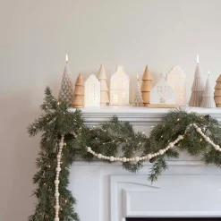 Small Layered Taupe Christmas Tree Candle