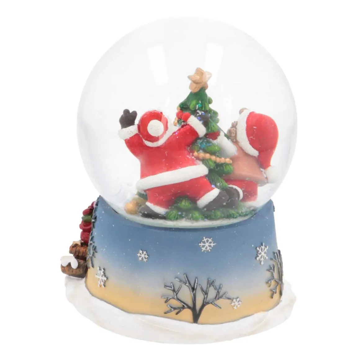Snow Globe With Santa And Child | Music | ⌀9cm | 15cm Tall