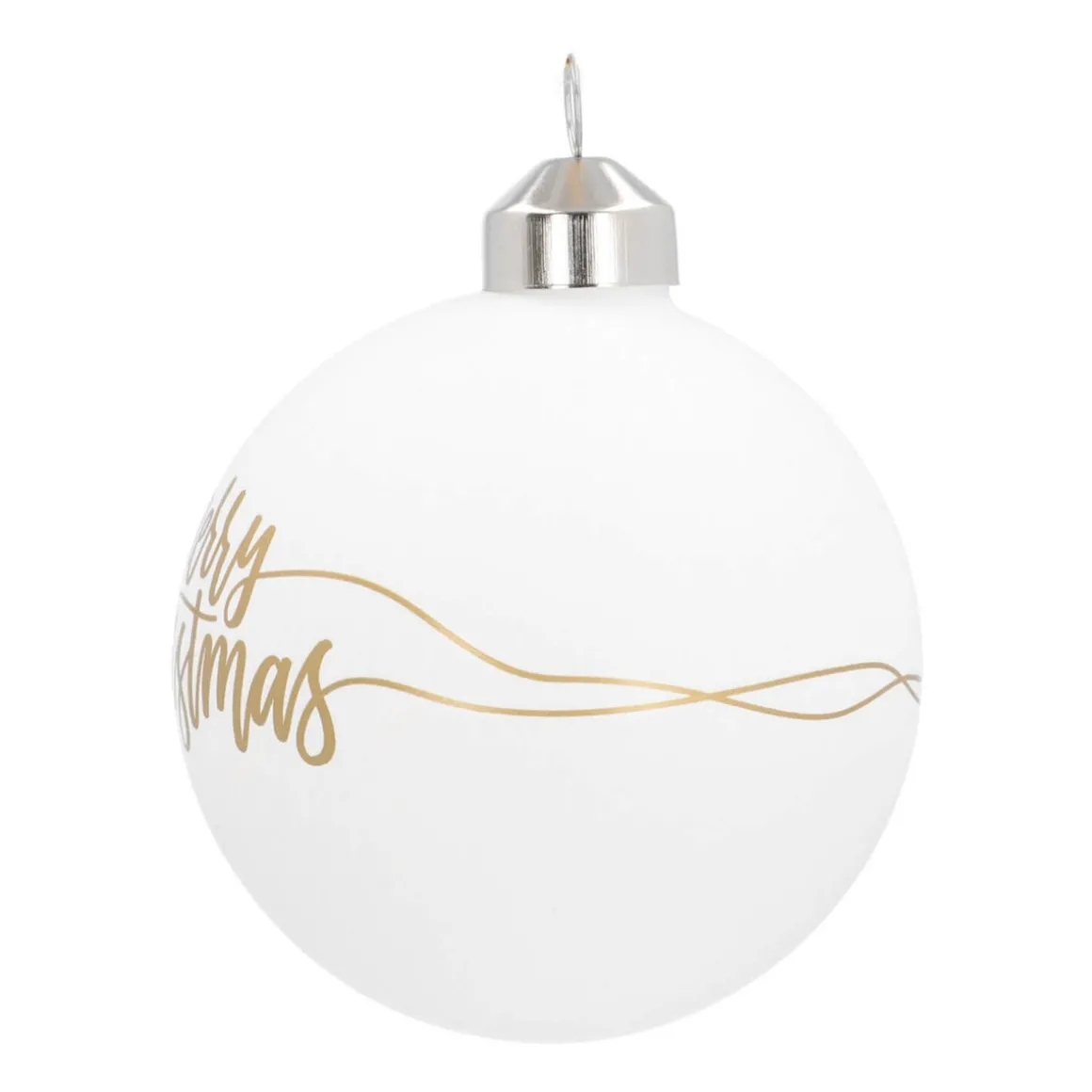 Special Glass Christmas Bauble 'Oh Deer' 8cm White