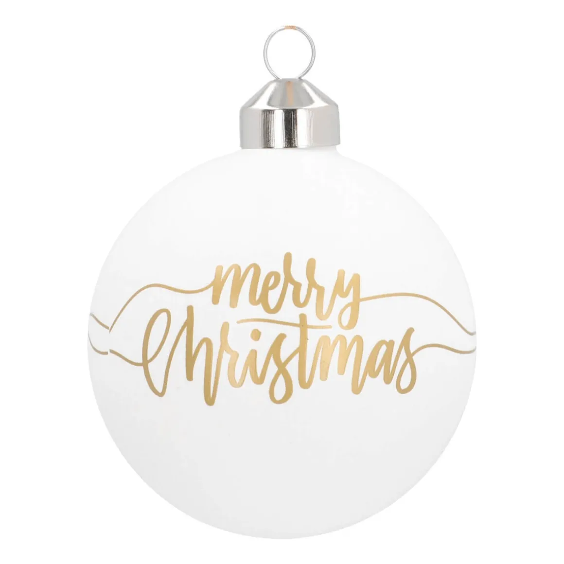 Special Glass Christmas Bauble 'Oh Deer' 8cm White