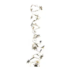 Spiral Garland With Stars Champagne 750cm Shiny
