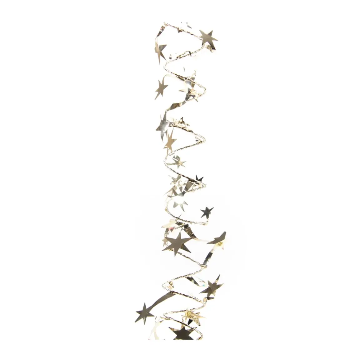 Spiral Garland With Stars Champagne 750cm Shiny