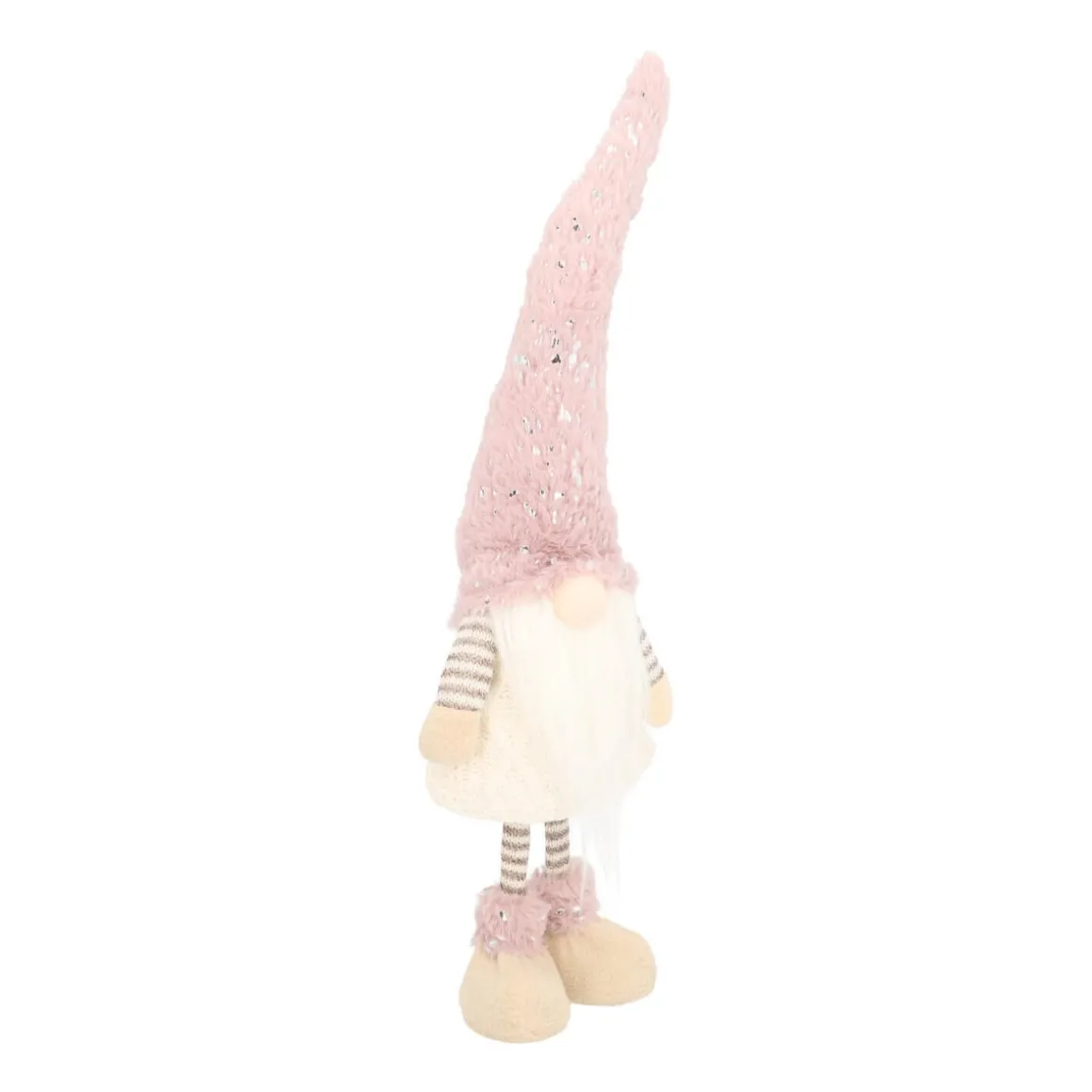 Standing Gnome 52cm Pink/silver