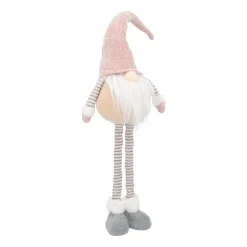 Standing Gnome With Telescopic Legs 65/85cm Pink
