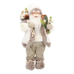 Standing Santa Claus | White-grey | 30cm/12in | Cloth