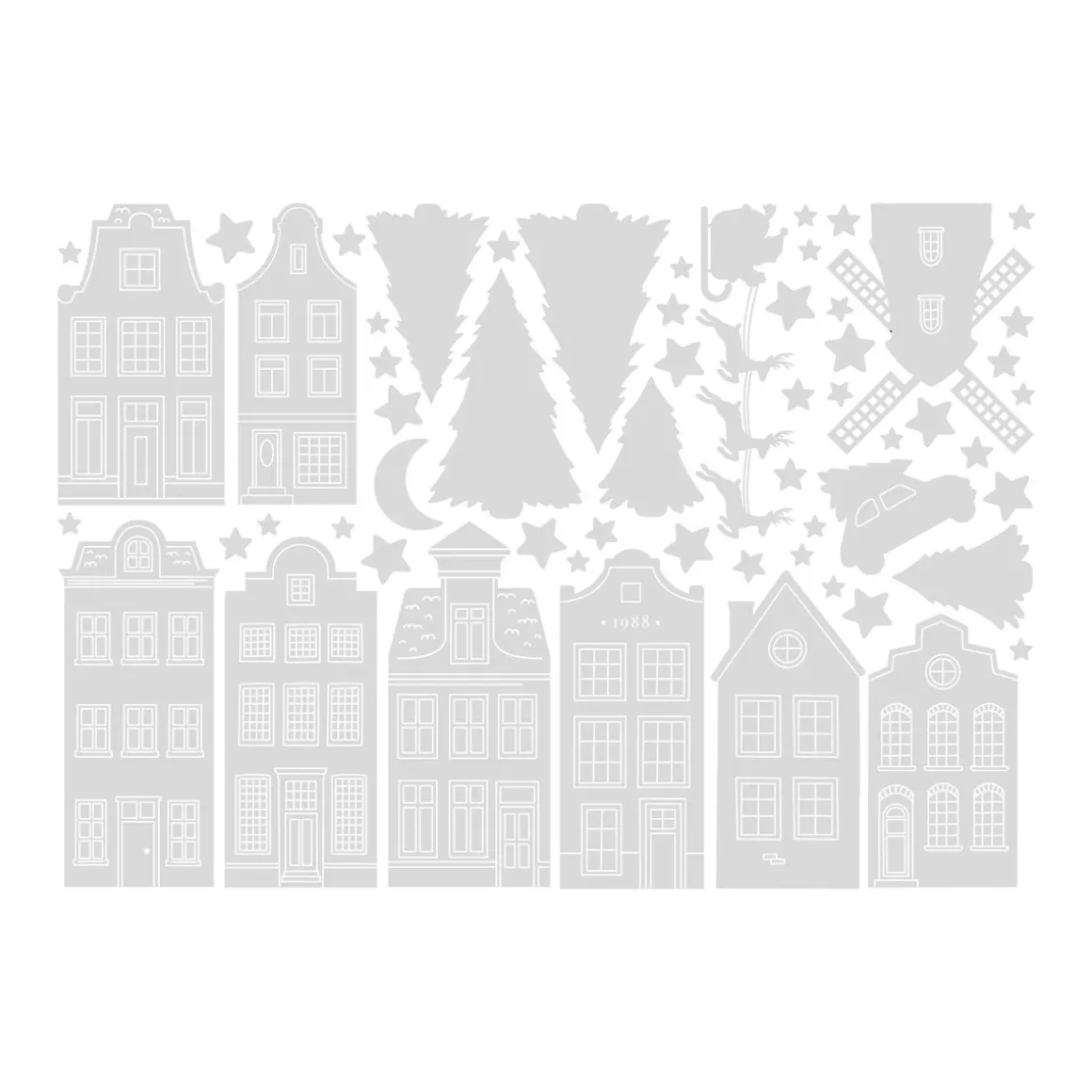 Static White Window Stickers (sheet)