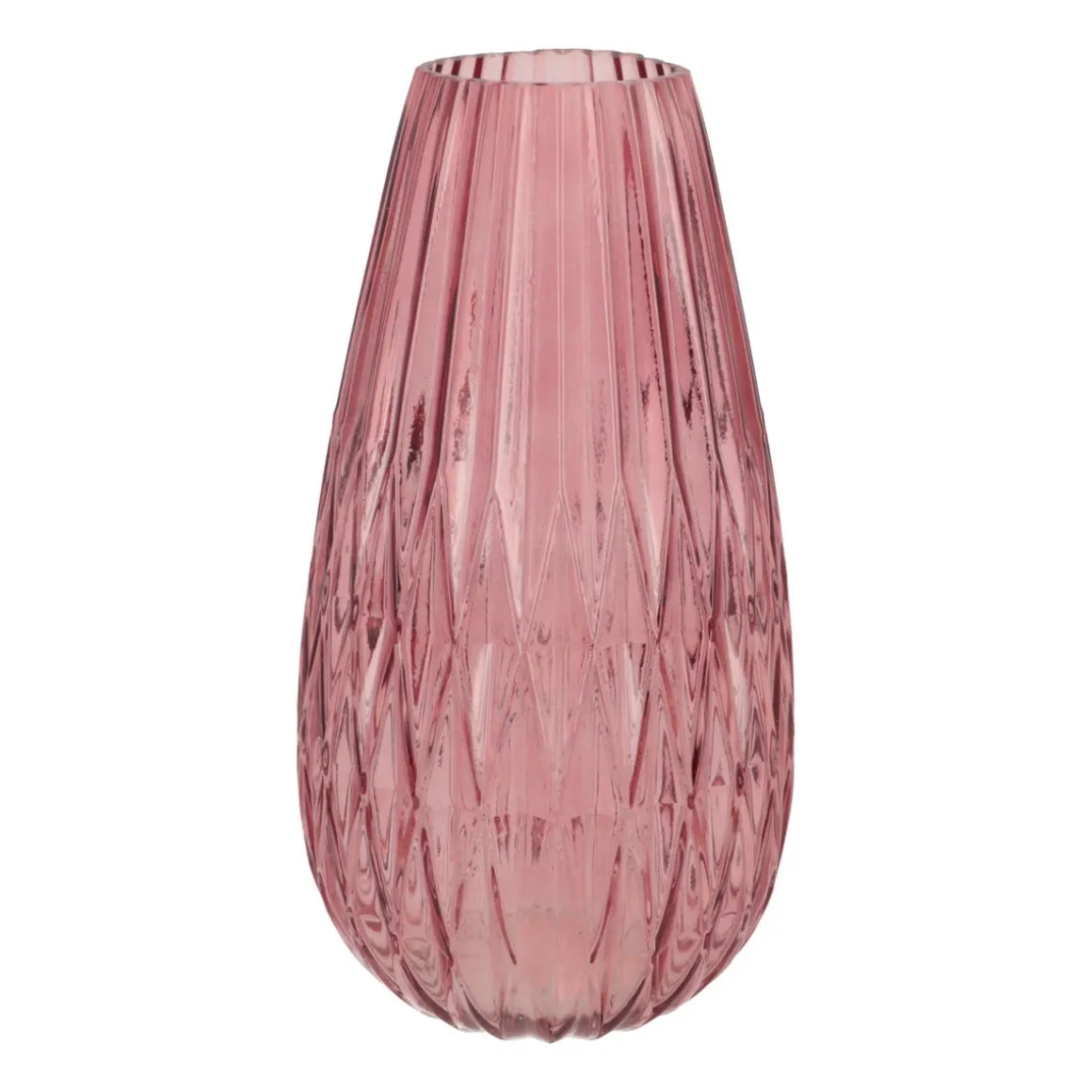 Stylish Glass Vase | Pink | 36x20 Cm