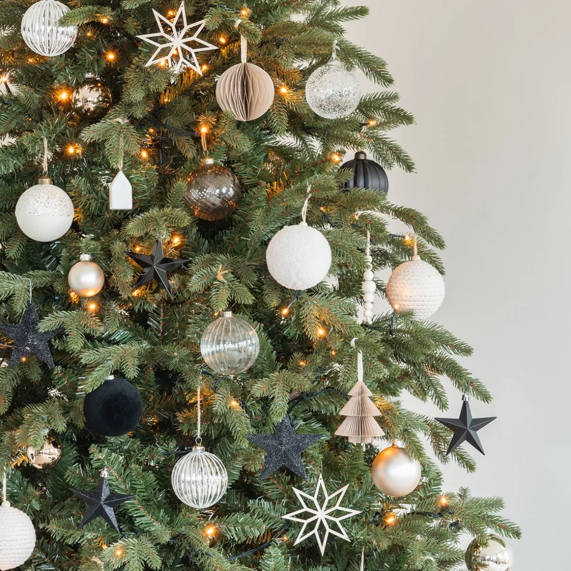 Taupe Christmas Bauble With Elegant Swirls