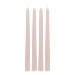 Taupe Dinner Candles Straight (set Of 4)