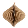 Taupe Paper Christmas Ornament 8 Cm